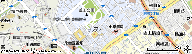 メガネのミエール湊川店周辺の地図