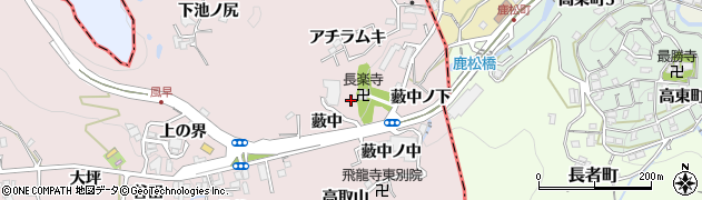 兵庫県神戸市須磨区妙法寺（藪中）周辺の地図