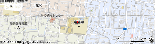 岡山市立竜操中学校周辺の地図