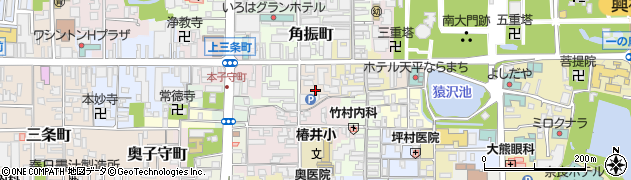 奈良県奈良市角振新屋町周辺の地図