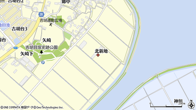 〒441-3402 愛知県田原市吉胡町の地図