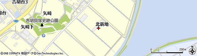 愛知県田原市吉胡町（北新地）周辺の地図