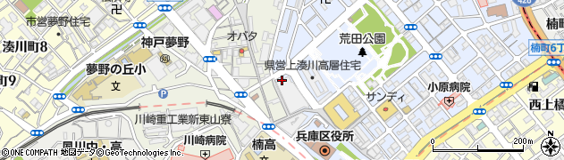 福助わたふとん店　湊川店周辺の地図