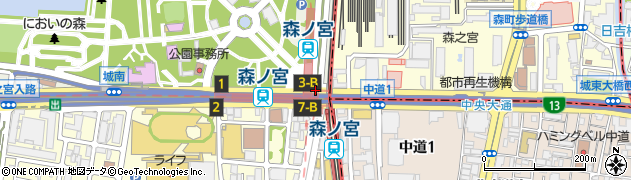 森ノ宮駅前周辺の地図