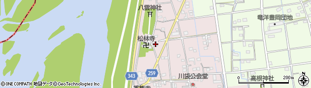 静岡県磐田市川袋214周辺の地図