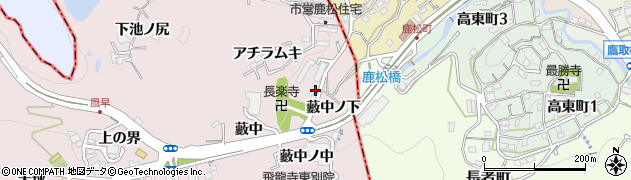 兵庫県神戸市須磨区妙法寺（藪中ノ下）周辺の地図