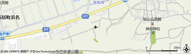 静岡県湖西市新居町浜名周辺の地図