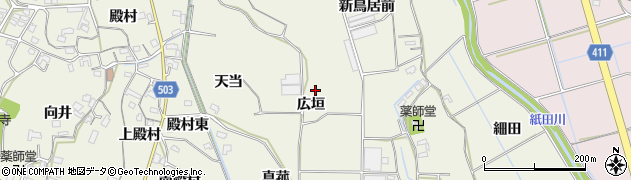 愛知県豊橋市杉山町（広垣）周辺の地図