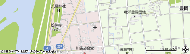 静岡県磐田市川袋168周辺の地図
