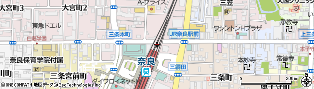 ゆうちょ銀行ＪＲ奈良駅内出張所 ＡＴＭ周辺の地図