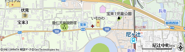 奈良信用金庫尼ケ辻支店周辺の地図