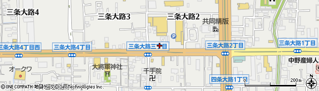 ヒーリン・フィーリン　奈良・三条大路店周辺の地図