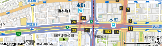 ローソンＳ　ＯＳＬ四つ橋本町駅店周辺の地図