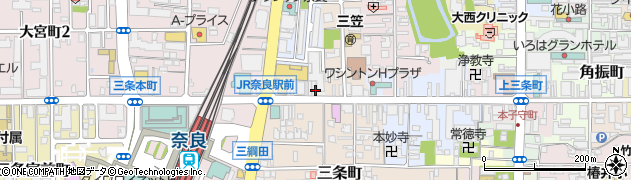奈良三条郵便局 ＡＴＭ周辺の地図