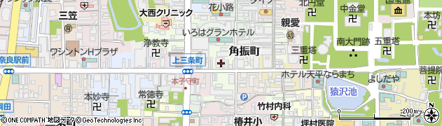 奈良県奈良市角振町周辺の地図