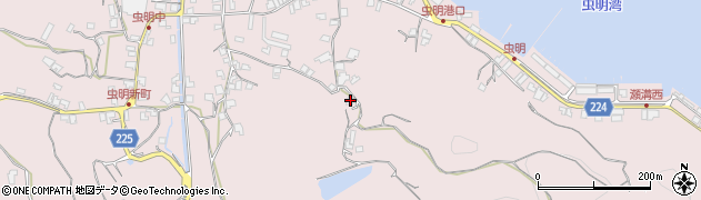 岡山県瀬戸内市邑久町虫明3229周辺の地図