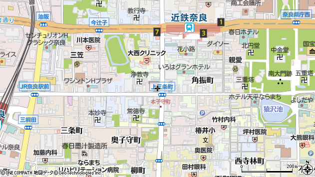 〒630-8228 奈良県奈良市上三条町の地図
