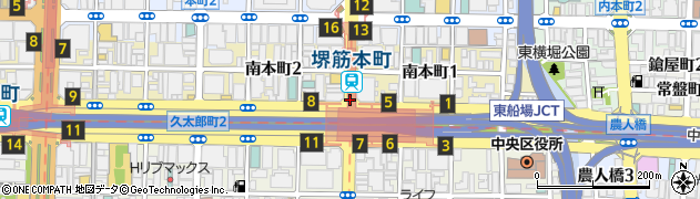 堺筋本町駅周辺の地図