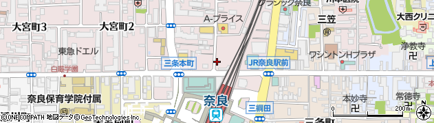 オリックスレンタカーＪＲ奈良駅前店周辺の地図