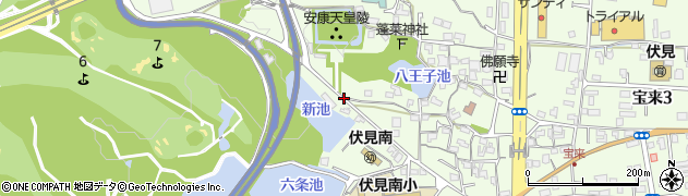奈良県奈良市宝来周辺の地図