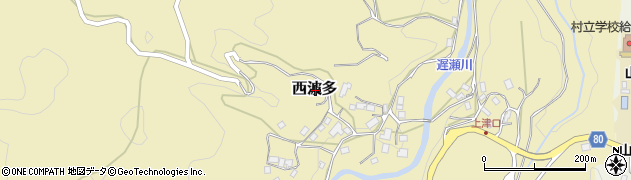 奈良県山辺郡山添村西波多周辺の地図
