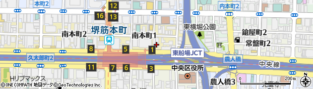 大衆馬肉酒場 馬王 堺筋本町店周辺の地図