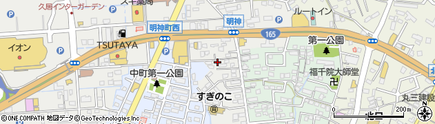 三重県津市久居中町361周辺の地図