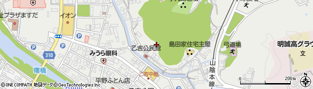 乙吉八幡宮周辺の地図