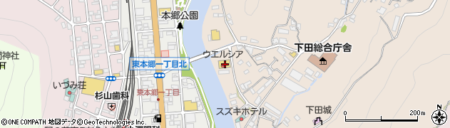 静岡県下田市中458周辺の地図