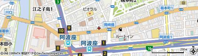ちー坊の担々麺 阿波座店周辺の地図