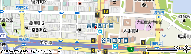 和×韓 和リアン料理 いつもの場所 谷町四丁目店周辺の地図