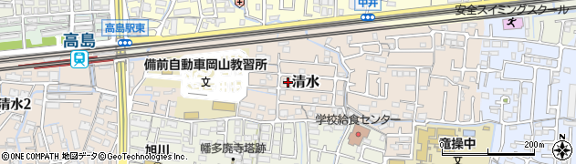 岡山県岡山市中区清水438周辺の地図