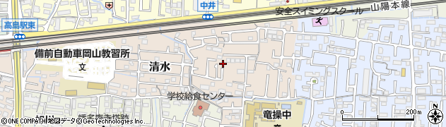 岡山県岡山市中区清水485周辺の地図
