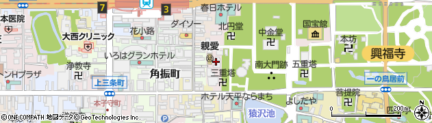 奈良基督教会周辺の地図