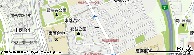 兵庫県神戸市須磨区東落合周辺の地図
