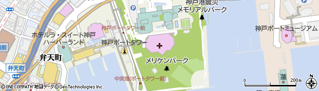 神戸海洋博物館周辺の地図