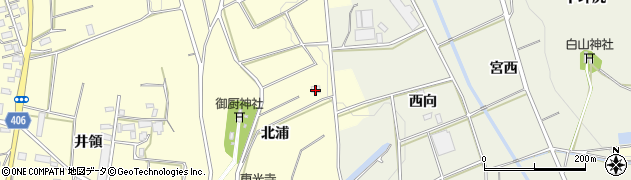 愛知県豊橋市東七根町（北浦）周辺の地図