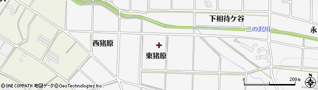 愛知県豊橋市西七根町（東猪原）周辺の地図