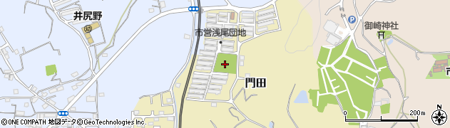 浅尾公園周辺の地図