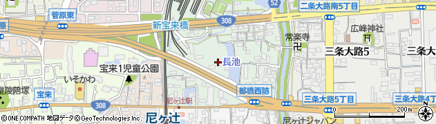 奈良県奈良市尼辻北町周辺の地図