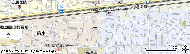 岡山県岡山市中区清水527周辺の地図