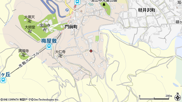 〒630-0266 奈良県生駒市門前町の地図