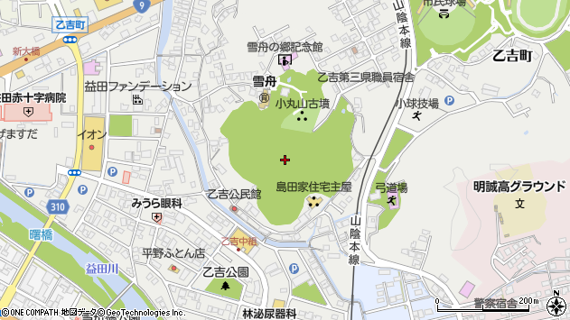 〒698-0003 島根県益田市乙吉町の地図