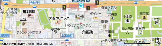 奈良県奈良市小西町周辺の地図