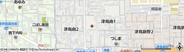 岡山県岡山市北区津島南周辺の地図