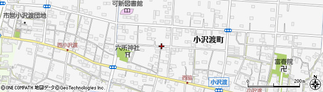 静岡県浜松市中央区小沢渡町周辺の地図