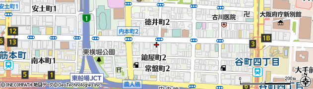セブンイレブン大阪内本町２丁目店周辺の地図
