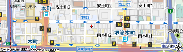大阪府大阪市中央区本町2丁目6周辺の地図
