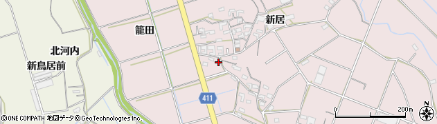 愛知県豊橋市老津町新居105周辺の地図