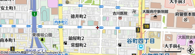 大阪府大阪市中央区内本町周辺の地図